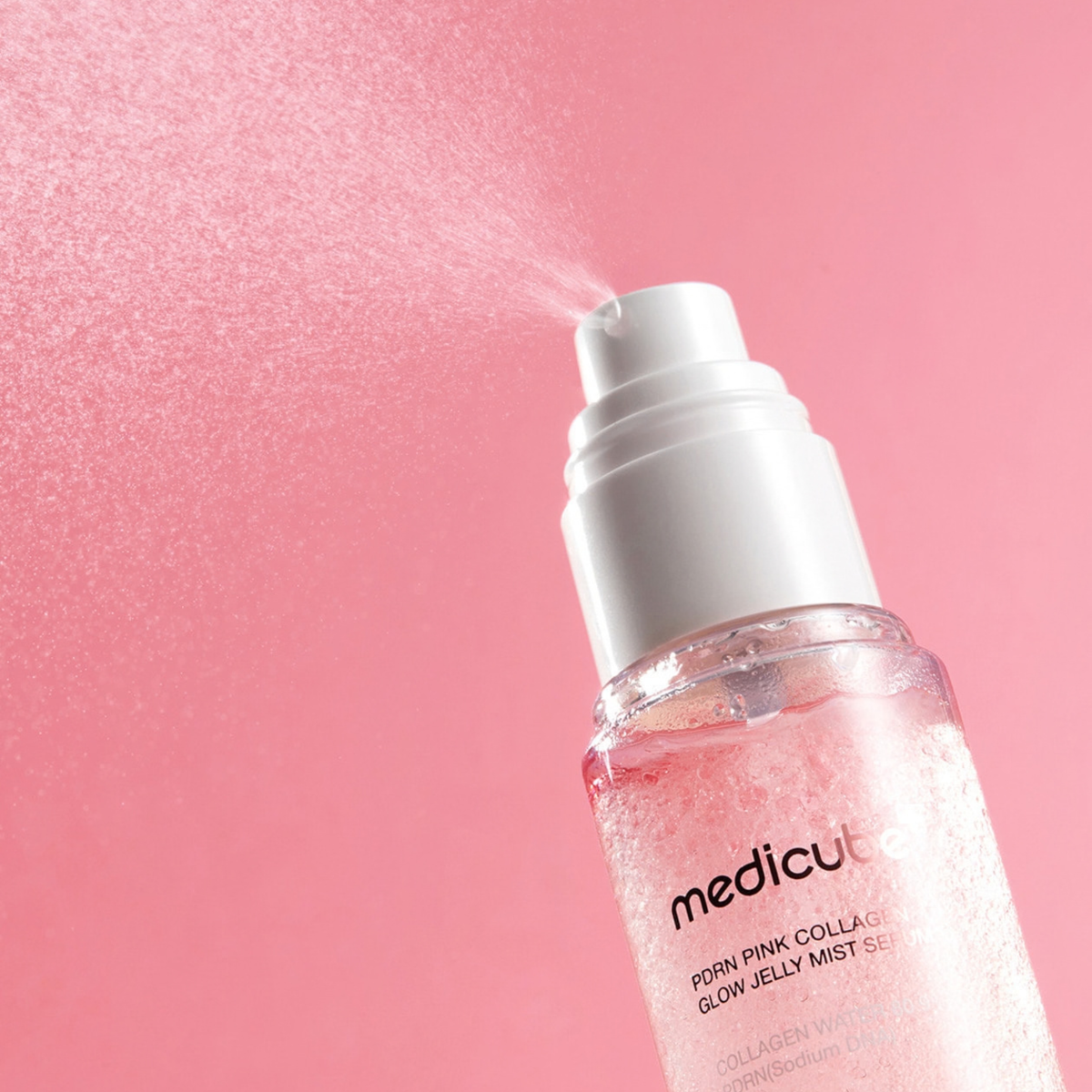 Veido dulksna - serumas su kolagenu "PDRN Pink Collagen Glow Jelly Mist Serum", 100 ml