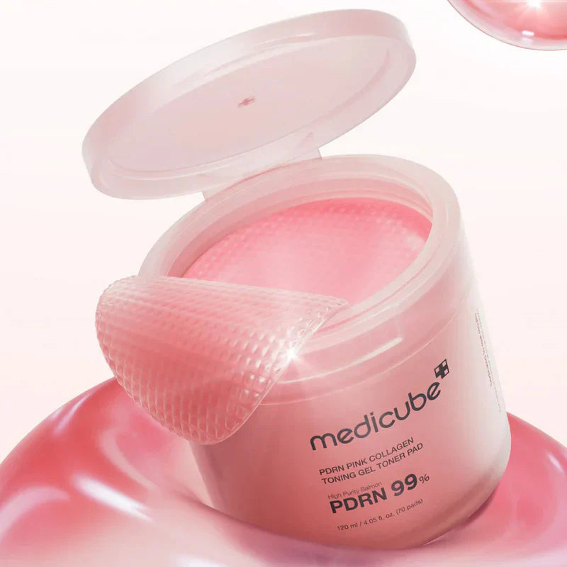 Veido toniko padeliai "PDRN Pink Collagen Toning Gel Toner Pad", 70 vnt.