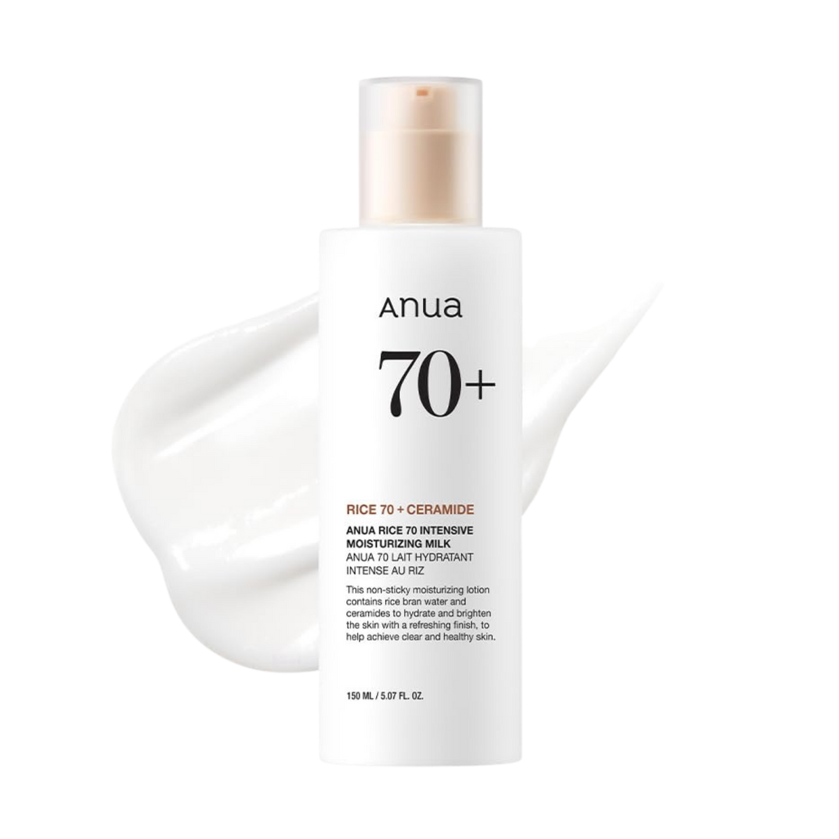 Intensyviai drėkinantis veido pienelis "Rice 70 Intensive Moisturizing Milk", 150 ml