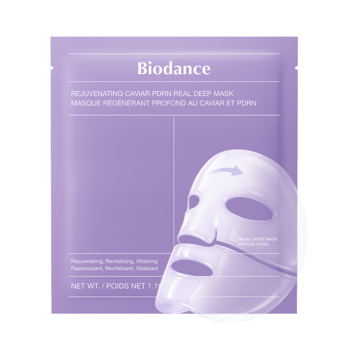 Regeneruojanti hidrogelinė veido kaukė "Rejuvenating Caviar PDRN Real Deep Mask",