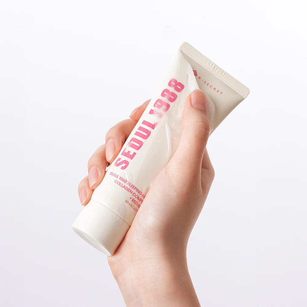 Naktinė veido kaukė "SEOUL 1988 Sleeping Mask: Collagen Complex 7 + Red Bean", 60 ml