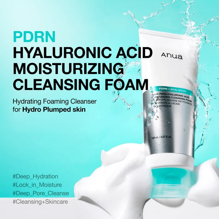 Drėkinamosios veido prausimosi putos "PDRN Hyaluronic Acid Moisturizing Cleansing Foam", 150 ml