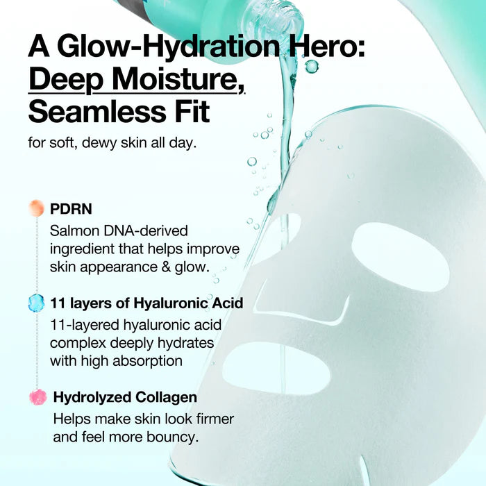 Drėkinamoji veido kaukė "PDRN Hyaluronic Acid Capsule 100 Serum Mask", 23 ml