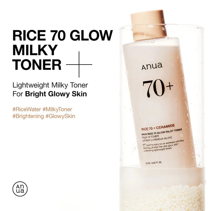 Drėkinamasis veido tonikas "Rice 70 Glow Milky Toner", 250 ml