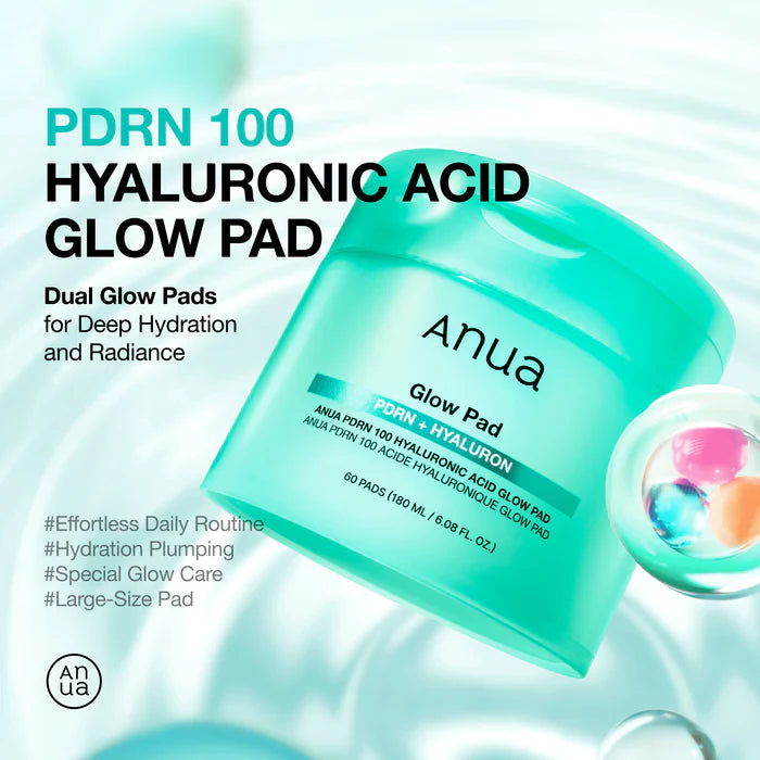 Drėkinamieji toniko padeliai "PDRN 100 Hyaluronic Acid Glow Pad", 60 vnt.