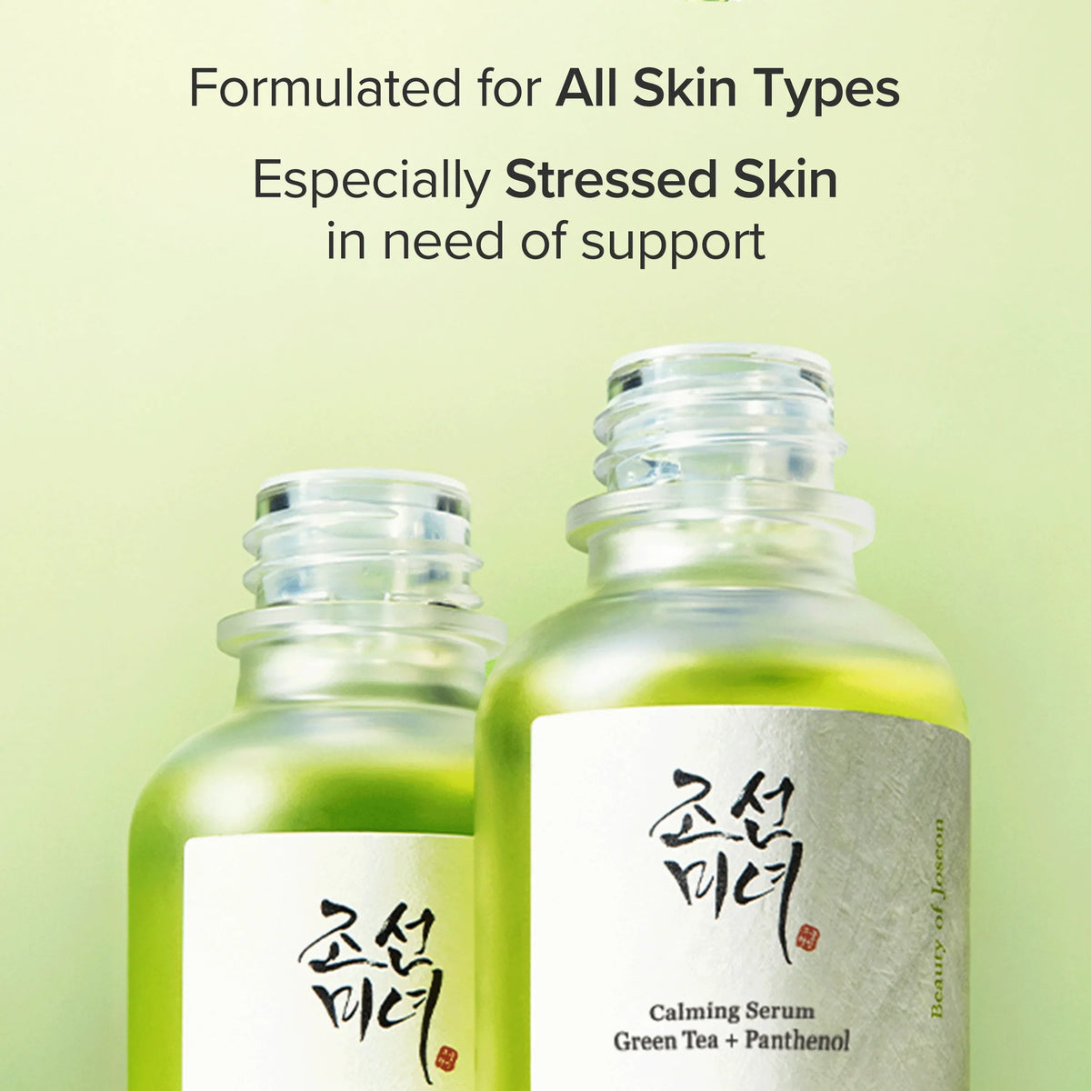 Raminamasis veido serumas su žaliosios arbatos ekstraktu ir pantenoliu "Calming Serum Green Tea + Panthenol", 30 ml