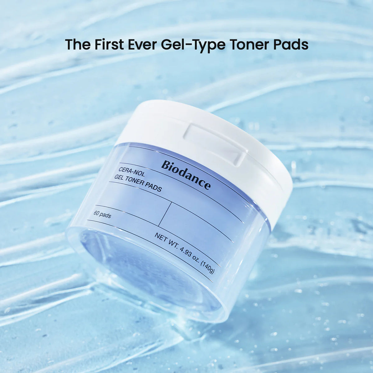 Drėkinamieji veido toniko padeliai "Cera-nol Gel Toner Pads", 60 vnt.