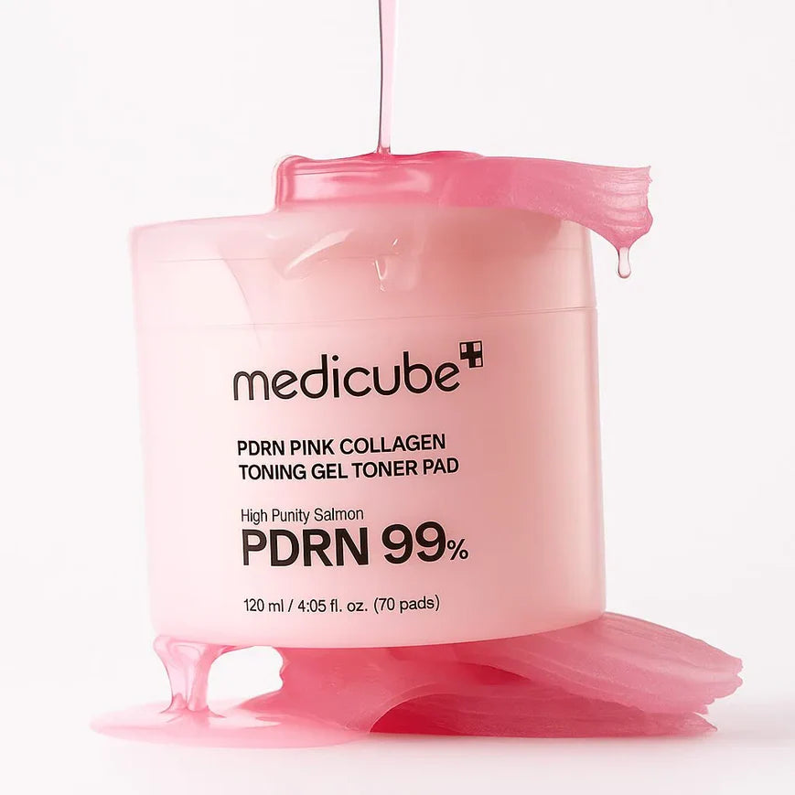 Veido toniko padeliai "PDRN Pink Collagen Toning Gel Toner Pad", 70 vnt.