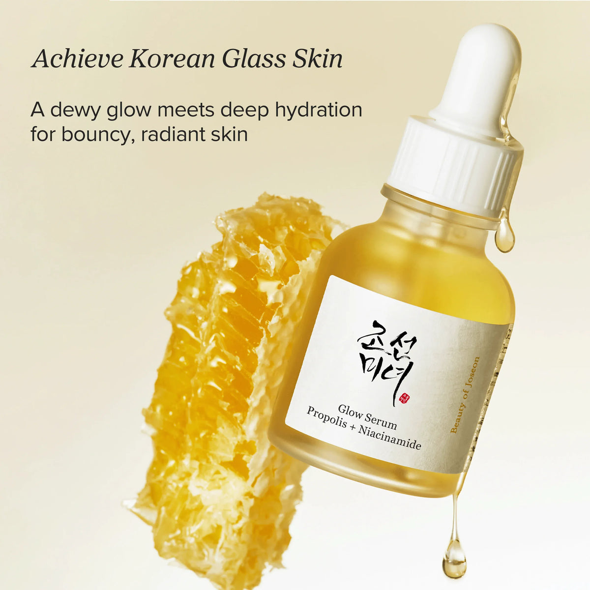 Skaistinamasis veido serumas su propoliu ir niacinamidu "Glow Serum: Propolis + Niacinamide", 30 ml
