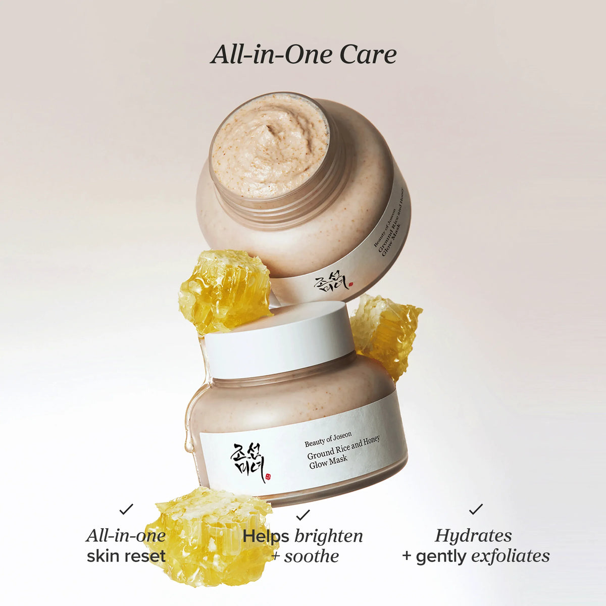 Veido kaukė su ryžių ekstraktu ir medumi "Ground Rice and Honey Glow Mask", 150 ml