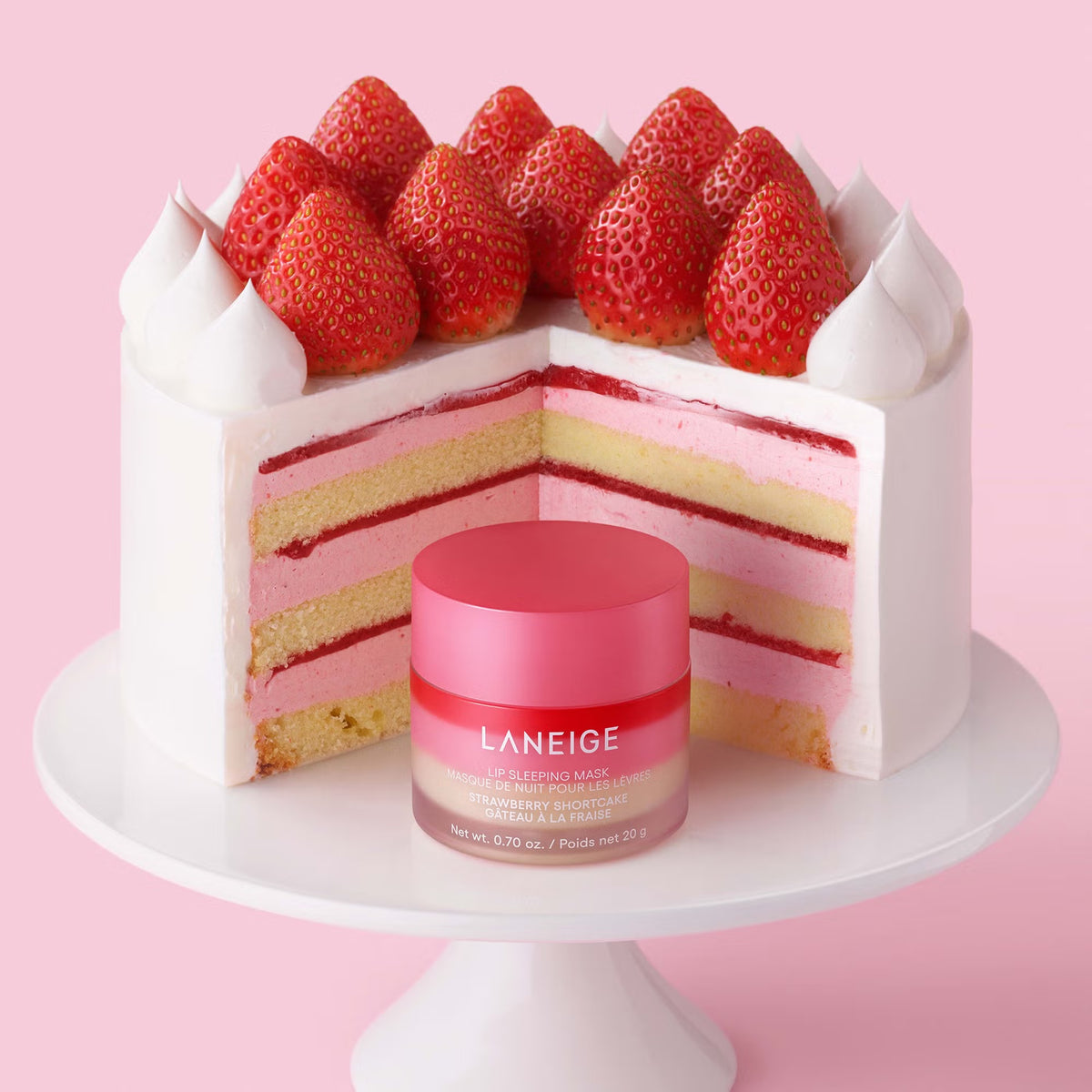 Lūpų kaukė "Lip Sleeping Mask Strawberry Shortcake", 20 g