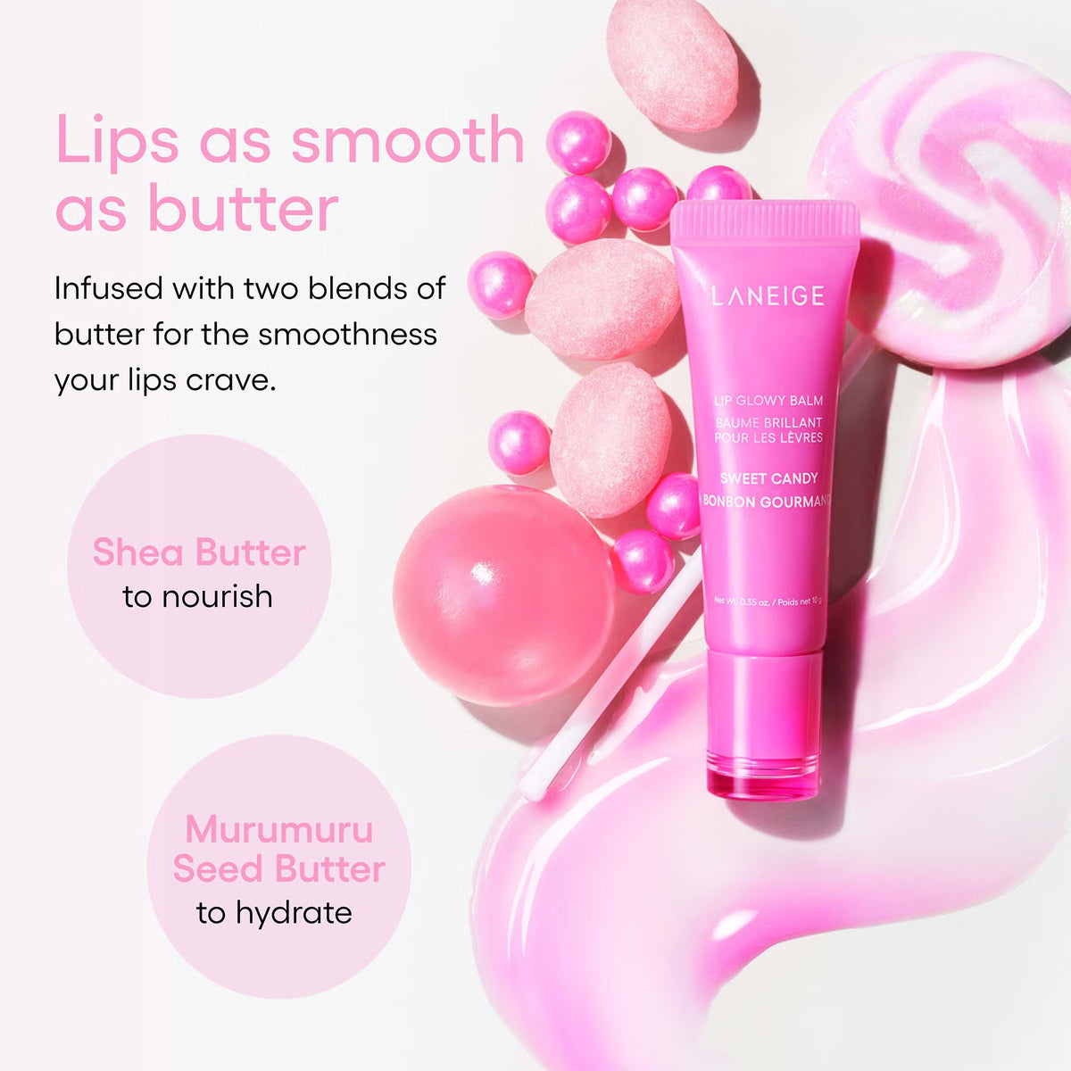 Lūpų balzamas "Lip Glowy Balm (Sweet Candy)", 10 g