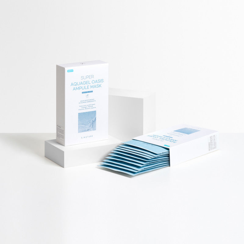 Lakštinių veido kaukių rinkinys "Super Aquagel Oasis Ampoule Mask – 1 Pack", 5 vnt.