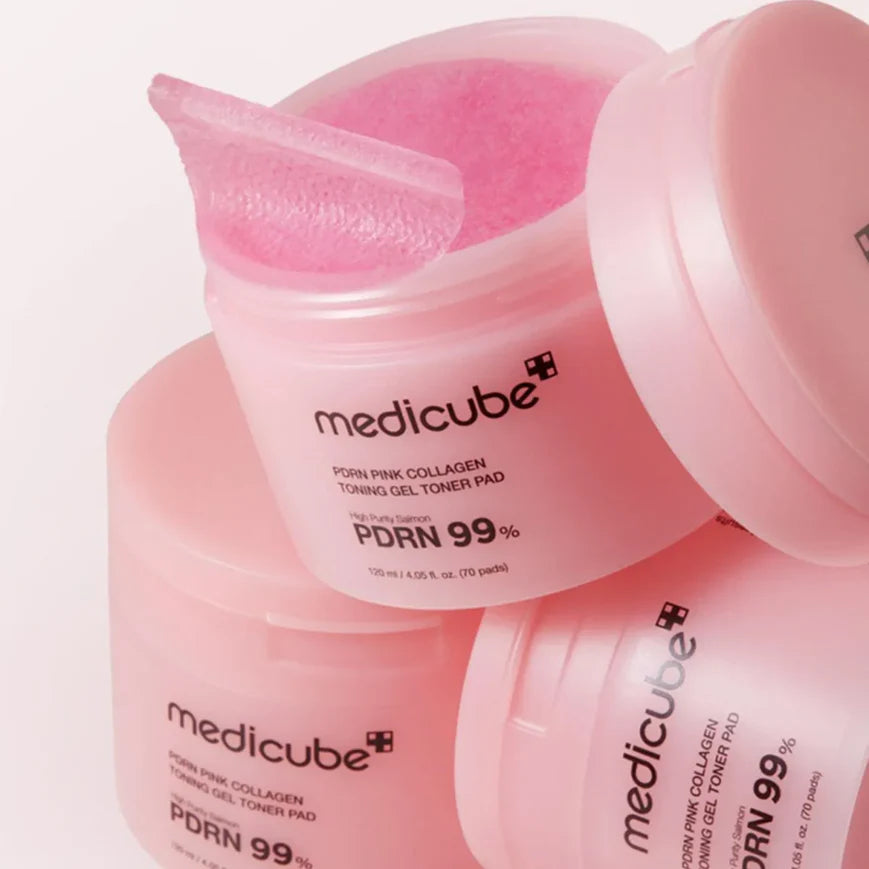Veido toniko padeliai "PDRN Pink Collagen Toning Gel Toner Pad", 70 vnt.