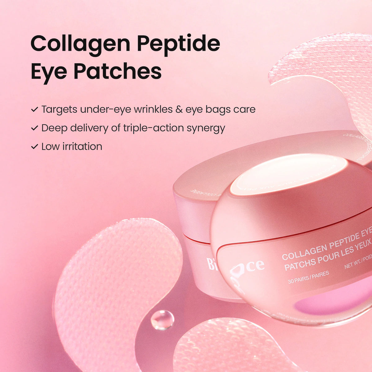 Paakių padeliai "Collagen Peptide Eye Patches", 60 vnt.