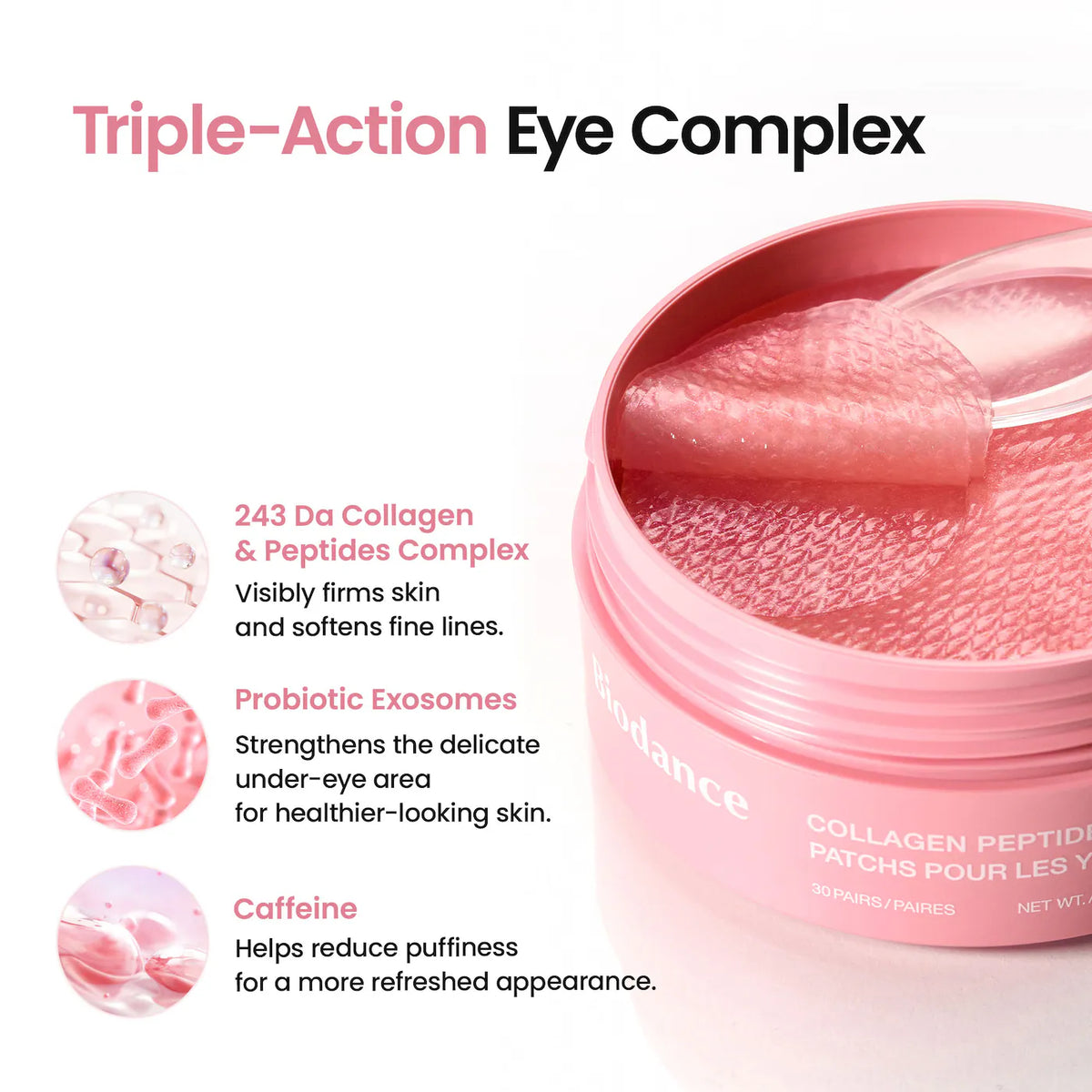 Paakių padeliai "Collagen Peptide Eye Patches", 60 vnt.
